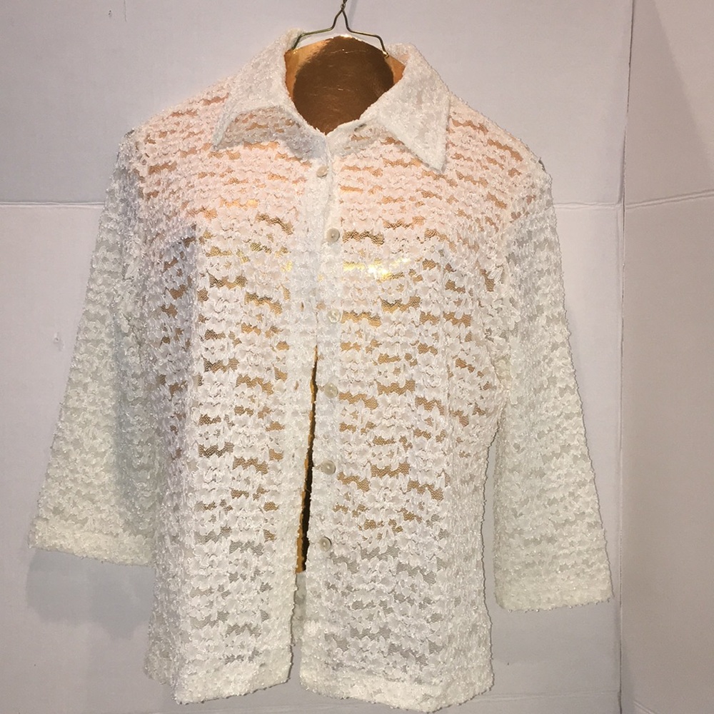 💕💕 Studio Lace 3/4 Sleeves Sz Small